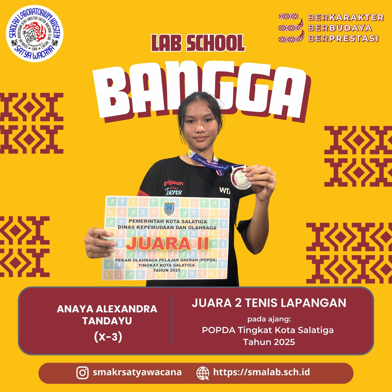 TENIS MEJA SMA LABS NAIK PODIUM PRESTASI