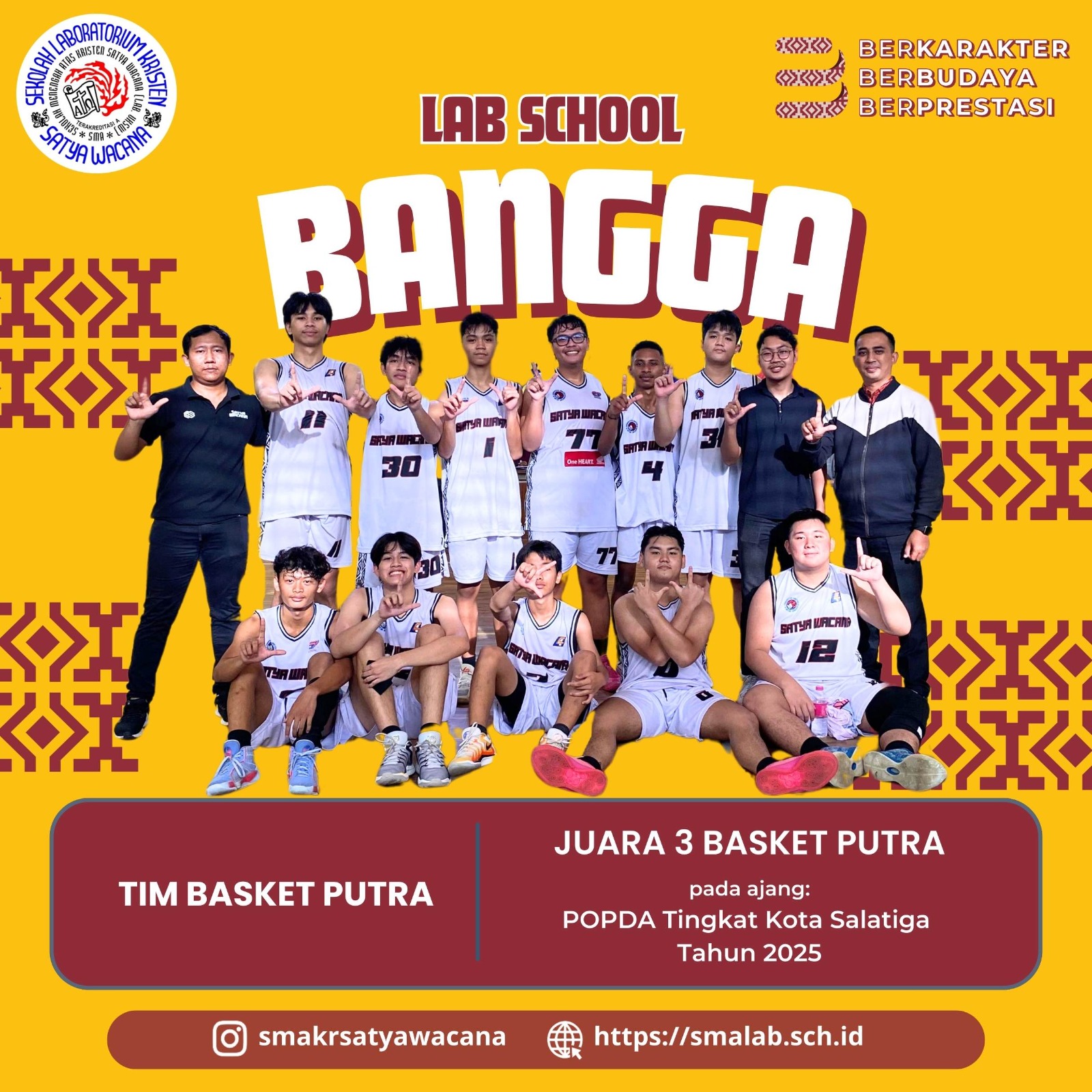 BASKET PUTRA SMA LAB KEMBALI BERPRESTASI